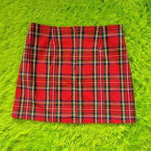 Royal Stewart Tartan Plaid Mini Skirt, S